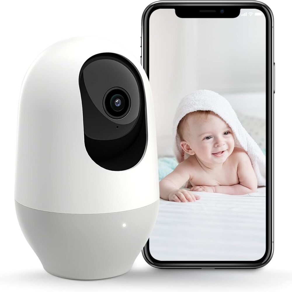 2K WiFi Baby Monitor – Night Vision, 360° Tracking, Two-Way Audio & Alexa Compatible