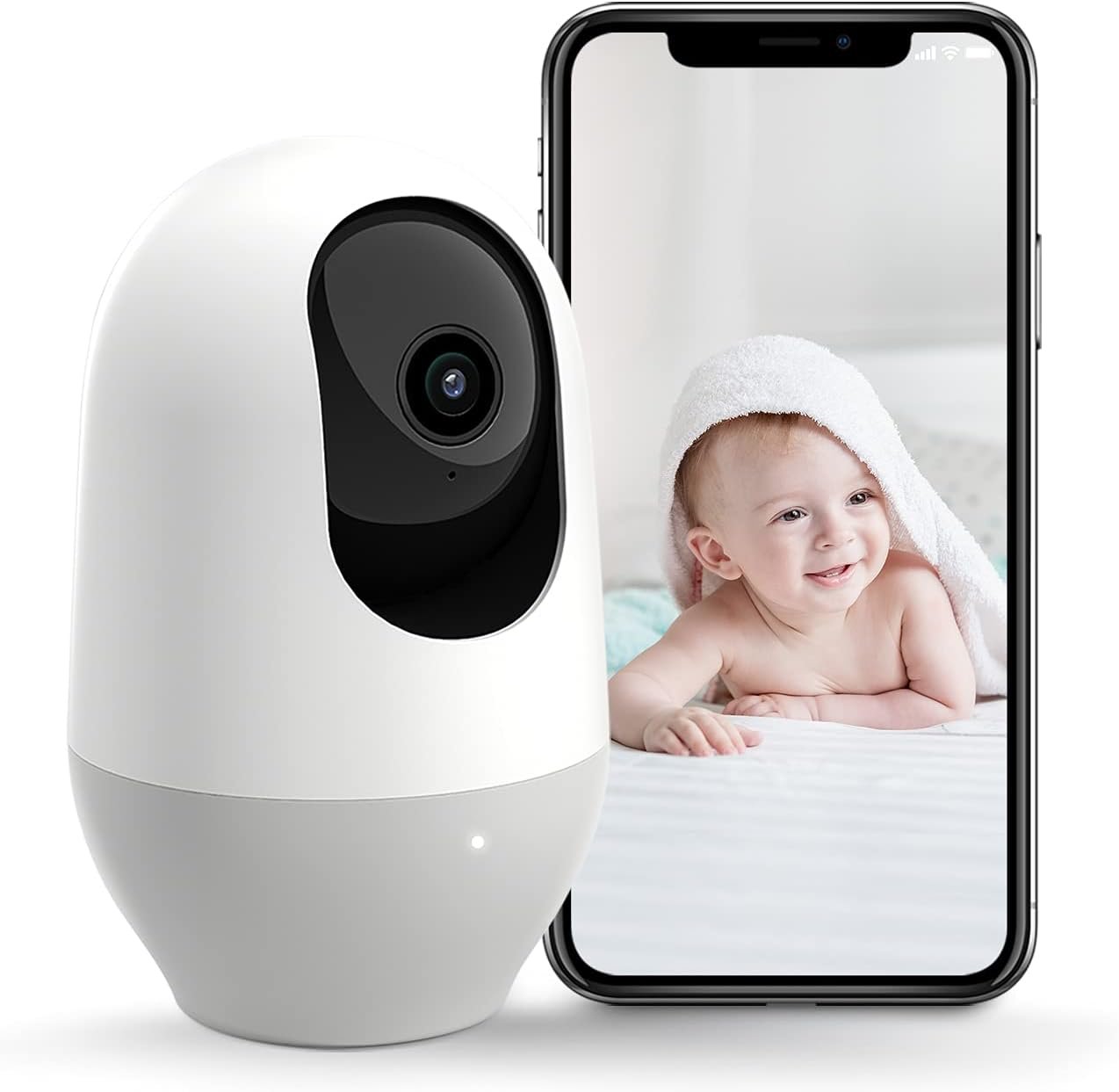 2K WiFi Baby Monitor – Night Vision, 360° Tracking, Two-Way Audio & Alexa Compatible